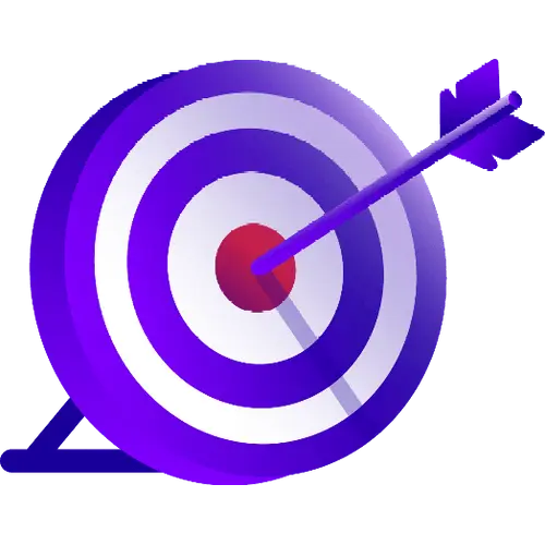 PR services concept represented by a target with an arrow hitting the bullseye.